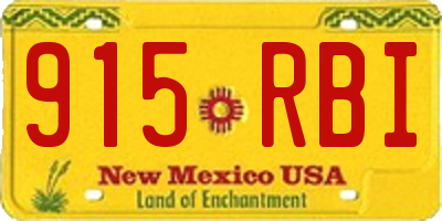 NM license plate 915RBI
