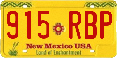 NM license plate 915RBP