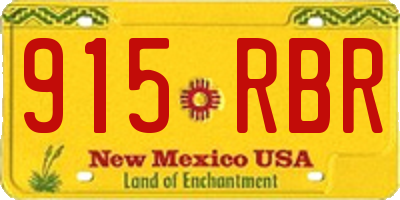 NM license plate 915RBR