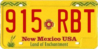 NM license plate 915RBT