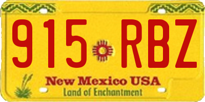 NM license plate 915RBZ