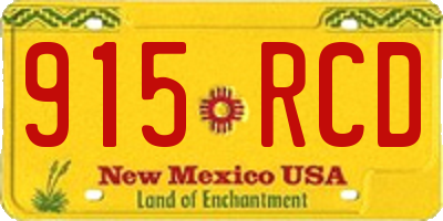 NM license plate 915RCD