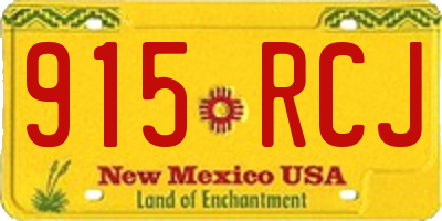 NM license plate 915RCJ