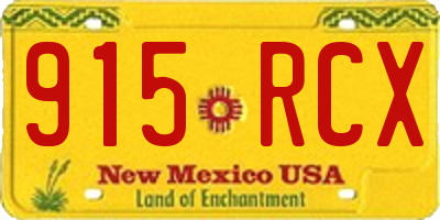 NM license plate 915RCX