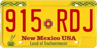 NM license plate 915RDJ