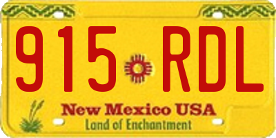 NM license plate 915RDL