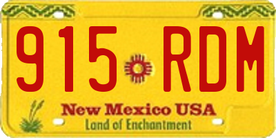 NM license plate 915RDM