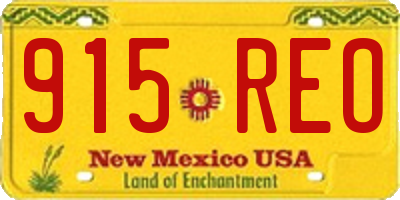 NM license plate 915REO