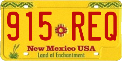 NM license plate 915REQ