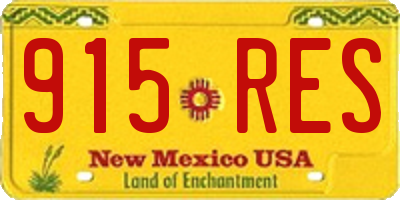 NM license plate 915RES