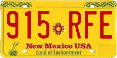NM license plate 915RFE
