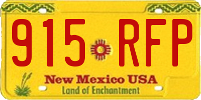 NM license plate 915RFP