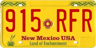NM license plate 915RFR
