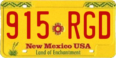 NM license plate 915RGD