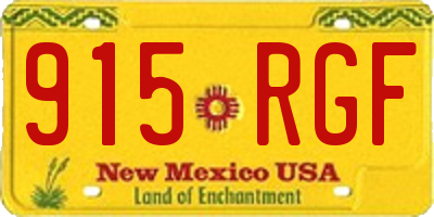 NM license plate 915RGF