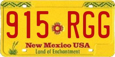 NM license plate 915RGG