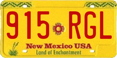 NM license plate 915RGL
