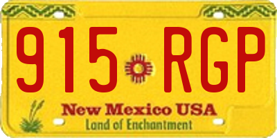 NM license plate 915RGP