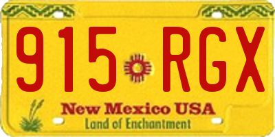 NM license plate 915RGX