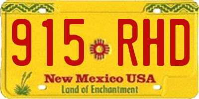 NM license plate 915RHD
