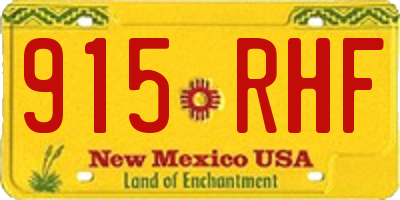 NM license plate 915RHF