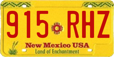 NM license plate 915RHZ