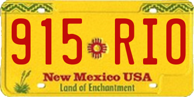 NM license plate 915RIO