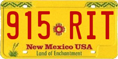 NM license plate 915RIT