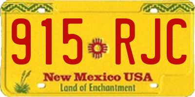NM license plate 915RJC