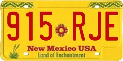 NM license plate 915RJE