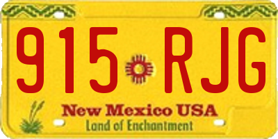 NM license plate 915RJG