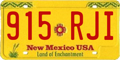 NM license plate 915RJI