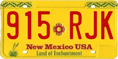 NM license plate 915RJK