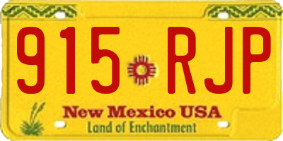 NM license plate 915RJP