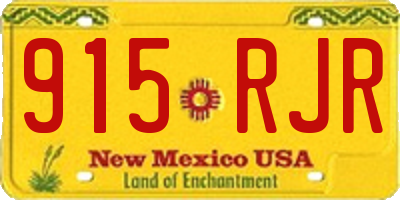 NM license plate 915RJR