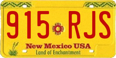 NM license plate 915RJS