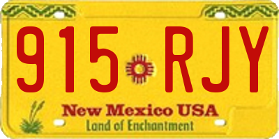NM license plate 915RJY