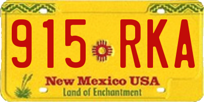 NM license plate 915RKA