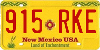 NM license plate 915RKE