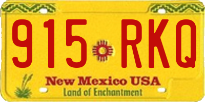 NM license plate 915RKQ