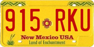 NM license plate 915RKU