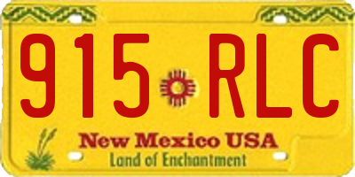 NM license plate 915RLC