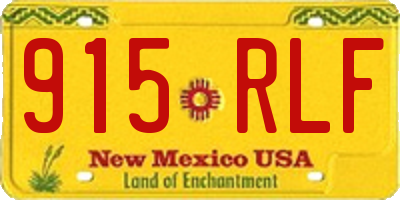 NM license plate 915RLF
