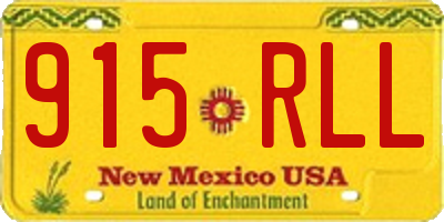NM license plate 915RLL