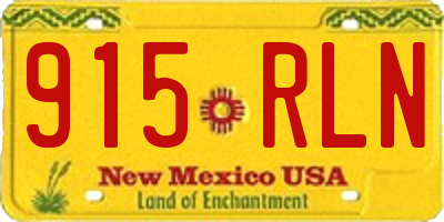 NM license plate 915RLN