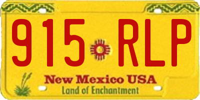 NM license plate 915RLP