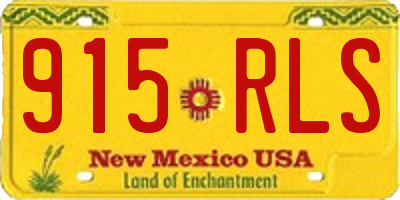 NM license plate 915RLS