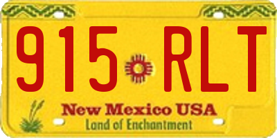NM license plate 915RLT