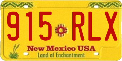 NM license plate 915RLX