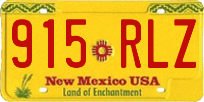 NM license plate 915RLZ